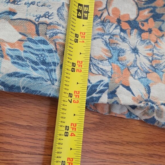 Jimmy Buffett MARGARITAVILLE Hawaiian Shirt Men's Large Floral Surf Silk Linen - Picture 11 of 12